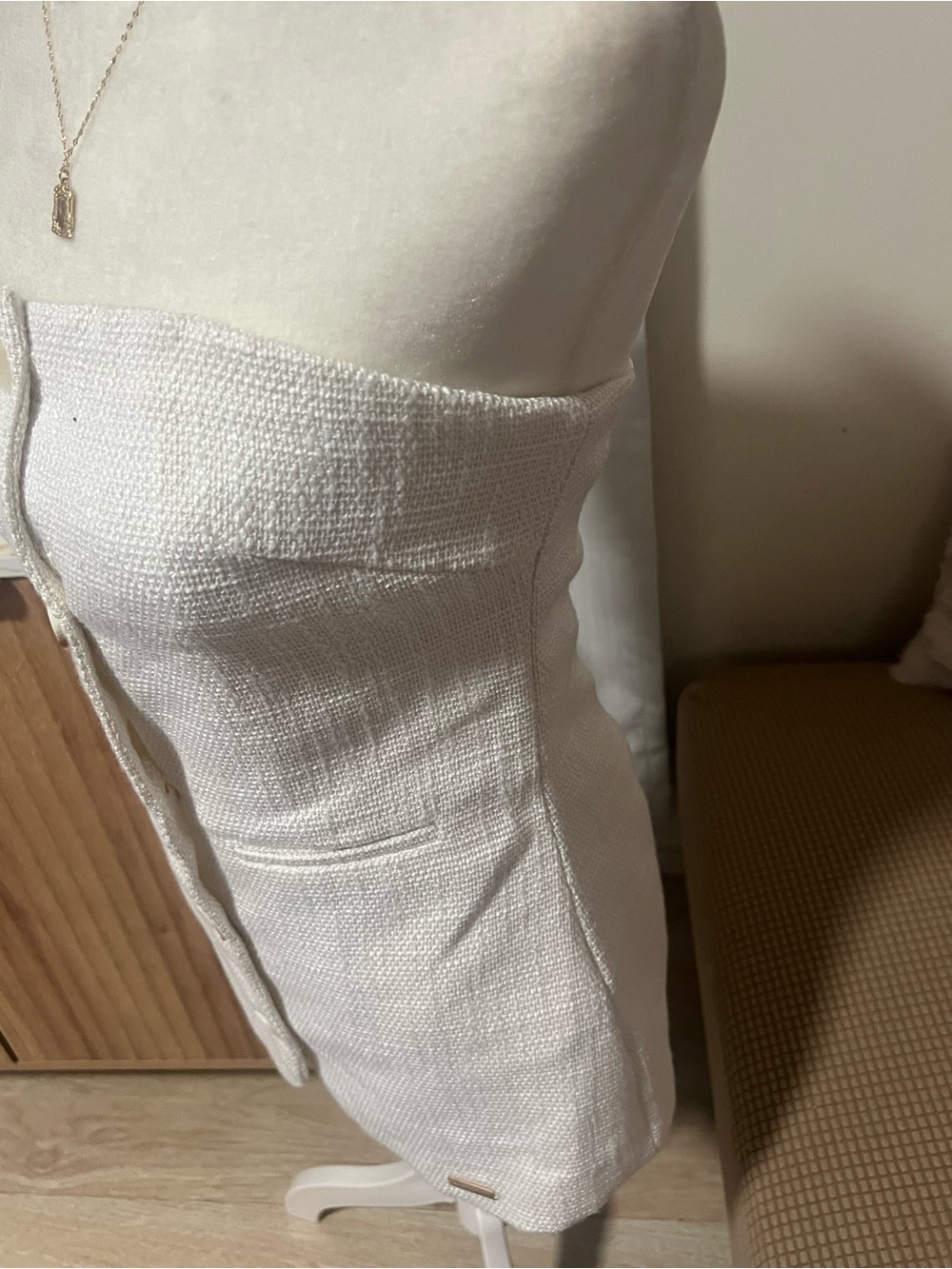 Cream Buttoned Top - Picture 3 of 6
